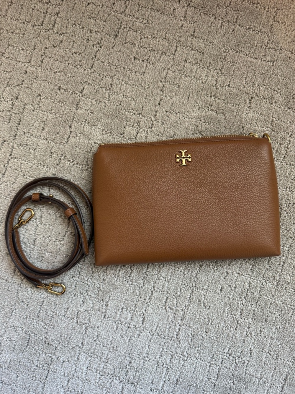 Tory Burch Mercer Pebbled Zip Crossbody